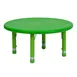 Flash Furniture YU-YCX-007-2-ROUND-TBL-GREEN-GG 33" Round Preschool Activity Table, Adjustable 14.5-23.75"H, Plastic Top, Green 1 image