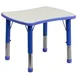 Flash Furniture YU-YCY-098-RECT-TBL-BLUE-GG Preschool Activity Table, 26.6"W x 21.9"D, 14.5"-23.5" Adjustable Height, 220 lbs Capacity 1 image