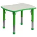 Flash Furniture YU-YCY-098-RECT-TBL-GREEN-GG 26x22 Rectangular Preschool Activity Table, 220 lb, Green/Grey, Adjustable 14.5-23.5 Height 1 image