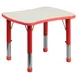 Flash Furniture YU-YCY-098-RECT-TBL-RED-GG Preschool Activity Table, 26-5/8"W x 21-7/8"D, 220 lb. Capacity, Rectangular, Laminate Top, Red/Grey 1 image