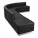 Flash Furniture ZB-803-610-SET-BK-GG Hercules Alon Series Modular Reception Sofa Set, 78W, LeatherSoft Upholstery, Black 1 image