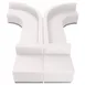 Flash Furniture ZB-803-620-SET-WH-GG Hercules Alon Series Reception Configuration, 105"W, LeatherSoft Upholstery, White, Modular, Brushed Stainless Steel Base 1 image