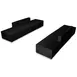 Flash Furniture ZB-803-700-SET-BK-GG Set, Black LeatherSoft, 102½" W x 27" H, 2 Loveseats + 4 Ottomans, Foam 1 image
