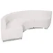 Flash Furniture ZB-803-740-SET-WH-GG Hercules Alon Series White Leather Configuration Sofa Set, 97W, LeatherSoft Upholstery, Brushed Stainless Steel Base 1 image