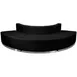Flash Furniture ZB-803-800-SET-BK-GG Hercules Alon Series Reception Configuration, 97"W, LeatherSoft Upholstery, Black, Modular, Brushed Stainless Steel Base 1 image
