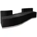 Flash Furniture ZB-803-860-SET-BK-GG Hercules Alon Series Reception Configuration, 100"W, LeatherSoft Upholstery, Black 1 image
