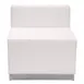 Flash Furniture ZB-803-CHAIR-WH-GG Hercules Alon Series Modular Chair, LeatherSoft Upholstery, White, Brushed Stainless Steel Base 1 image
