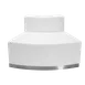Flash Furniture ZB-803-OUTSEAT-WH-GG Hercules Alon Convex Chair, Modular, LeatherSoft Upholstery, White 1 image