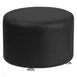 Flash Furniture ZB-803-RD-24-BK-GG Hercules Alon Series Ottoman, 24" dia. x 16.5"H, LeatherSoft, Black, Stainless Steel Feet 1 image