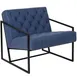 Flash Furniture ZB-8522-BL-GG Hercules Madison Series Lounge Chair, Retro Blue LeatherSoft Upholstery, Black Powder Coated Frame 1 image