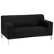 Flash Furniture ZB-DEFINITY-8009-LS-BK-GG Hercules Definity Series Loveseat, 57.75"W x 31"D x 29.25"H, LeatherSoft Upholstery, Black 1 image
