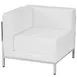 Flash Furniture ZB-IMAG-LEFT-CORNER-WH-GG Hercules Imagination Series Left Corner Chair, Modular, LeatherSoft Upholstery, White 1 image