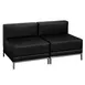 Flash Furniture ZB-IMAG-MIDCH-2-GG Hercules Imagination Series 2-Piece Lounge Set, LeatherSoft, 56"W x 28.75"D x 27.25"H, Black 1 image