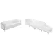 Flash Furniture ZB-IMAG-SET16-WH-GG Hercules Imagination Series Modular Sofa & Lounge Chair Set, LeatherSoft Upholstery, White 1 image