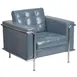 Flash Furniture ZB-LESLEY-8090-CHAIR-GY-GG Hercules Lesley Series Gray LeatherSoft Upholstered Chair 1 image