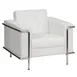 Flash Furniture ZB-LESLEY-8090-CHAIR-WH-GG Hercules Lesley Series White Bonded Leather Chair 1 image
