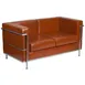 Flash Furniture ZB-REGAL-810-2-LS-COG-GG Loveseat, 57"W x 28-1/2"D x 27-1/2"H, LeatherSoft Cognac, Accent Bar 1 image