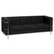Flash Furniture ZB-REGAL-810-3-SOFA-BK-GG Hercules Regal Series Sofa, 79"W, LeatherSoft Upholstery, Black, Stainless Steel Accent 1 image