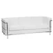 Flash Furniture ZB-REGAL-810-3-SOFA-WH-GG Hercules Regal Series Sofa, 79W x 28.5D x 27.5H, LeatherSoft Upholstery, White 1 image