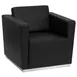 Flash Furniture ZB-TRINITY-8094-CHAIR-BK-GG Hercules Trinity Series Black LeatherSoft Upholstered Chair 1 image