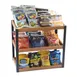 Cal-Mil 22330-3-99 Madera Merchandiser, 12"W x 20"D x 18.75"H, 3-Tier Black Metal Frame Rustic Pine 1 image