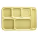 Cambro 10146CW145 School Tray – 6‑Compartment, 10" x 14½" Polycarbonate, Yellow, Dishwasher Safe 1 image