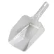Carlisle 433207 Ice Scoop, 32 Oz., 11-5/8" OA, Clear Polycarbonate, Flat Bottom, Easy‑Grip, NSF 1 image