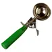 Carlisle 60300-12 Disher, #12, 3-1/4 Oz, 2-1/2" Dia, Green Ribbed Handle, 18/8 Stainless Steel, NSF 1 image