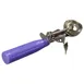 Carlisle 60300-40 Disher, 7/8 oz, 1" Round Bowl, Purple Handle, 18/8 Stainless Steel, NSF 1 image