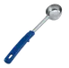 Vollrath 62157 Spoodle 2 Oz Stainless Steel Spoon with Blue Grip N Serv Handle, 12-1/2" Made in USA 1 image