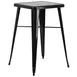 Flash Furniture CH-31330-BK-GG Square Bar Height Table, 27.75Wx27.75D, Galvanized Steel Legs, Black Powder Coat Finish 1 image