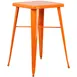 Flash Furniture CH-31330-OR-GG 23.75 Square Bar Height Table, 40 Height, Galvanized Steel, Orange Powder Coat Finish 1 image