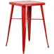 Flash Furniture CH-31330-RED-GG 23.75 Square Bar Height Table, 40 Height, Galvanized Steel, Red Powder Coat 1 image