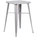 Flash Furniture CH-31330-SIL-GG 23.75 Square Bar Height Table, 40 Height, Galvanized Steel, Silver Finish 1 image