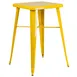 Flash Furniture CH-31330-YL-GG 23.75 Square Bar Height Table, 40 Height, Galvanized Steel, Yellow Powder Coat Finish 1 image