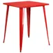 Flash Furniture CH-51040-40-RED-GG 33x33 Square Bar Height Table, Red Powder Coat Metal Top 1 image
