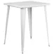 Flash Furniture CH-51040-40-WH-GG 33x33 Square Bar Height Table, White Powder Coat Finish, Metal Top, 40.75H 1 image