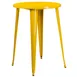 Flash Furniture CH-51090-40-YL-GG 30" Round Bar Height Table, Yellow Powder Coat, Metal Legs, Indoor/Outdoor 1 image