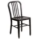 Flash Furniture CH-61200-18-BQ-GG Outdoor Restaurant Chair, 500 lb Capacity, Galvanized Steel, Black and Antique Gold Finish 1 image
