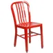 Flash Furniture CH-61200-18-RED-GG Red Outdoor Restaurant Chair, 500 lb Capacity, Galvanized Steel Frame, Powder Coat Finish 1 image