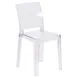Flash Furniture OW-SQUAREBACK-18-GG Outdoor Ghost Chair, 330 lb, Square Back, Polycarbonate, Transparent Crystal 1 image