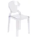 Flash Furniture OW-TEARBACK-18-GG Outdoor Ghost Chair, 330 lb, Tear Back, Polycarbonate, Transparent Crystal 1 image