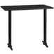 Flash Furniture XU-BLKTB-3048-T0522B-GG 48"W Rectangular Bar Height Table, Black Laminate Top, PVC Edge, Round Cast Iron Base 1 image