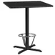 Flash Furniture XU-BLKTB-3636-T3030B-3CFR-GG 36" Square Bar Height Table, Black Laminate, PVC Edge, 43"H 1 image