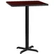 Flash Furniture XU-MAHTB-3030-T2222B-GG 30x30 Square Bar Height Table, Mahogany Laminate, Black PVC Edge, 43-1/8H, Commercial Grade 1 image