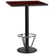 Flash Furniture XU-MAHTB-3030-TR18B-3CFR-GG 30x30 Bar Height Table, Mahogany Finish, MDF Top, Round Base 1 image