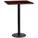 Flash Furniture XU-MAHTB-3030-TR18B-GG 30x30 Bar Height Table, Mahogany Laminate, Black PVC Edge, 18 Dia. Base 1 image