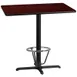 Flash Furniture XU-MAHTB-3042-T2230B-3CFR-GG 42" Rectangular Bar Height Table, Mahogany Laminate, Black PVC Edge, 43"H 1 image