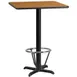 Flash Furniture XU-NATTB-3030-T2222B-3CFR-GG 30x30 Square Bar Height Table, Natural Laminate, Black PVC Edge, 43 Height 1 image