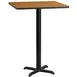 Flash Furniture XU-NATTB-3030-T2222B-GG 30x30 Square Bar Height Table, Natural Laminate, Black PVC Edge, 43-1/8H 1 image